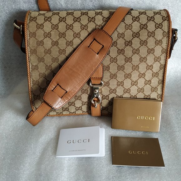 Gucci Handbags - VTG.Gucci Pattern GG Messenger Crossbody Bag AS IS